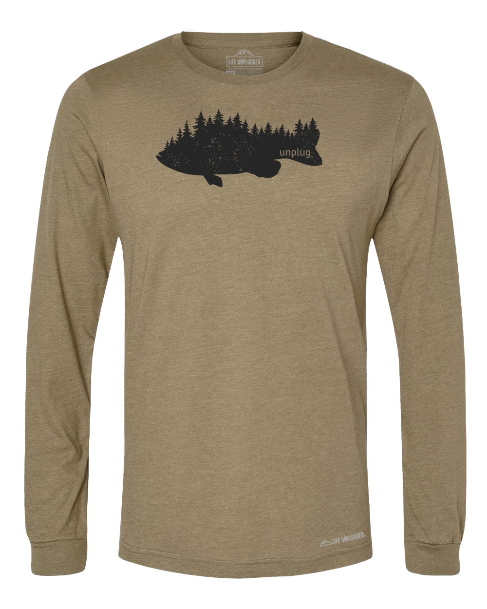 Bass In The Trees Premium Polyblend Long Sleeve T-Shirt - Life Unplugged
