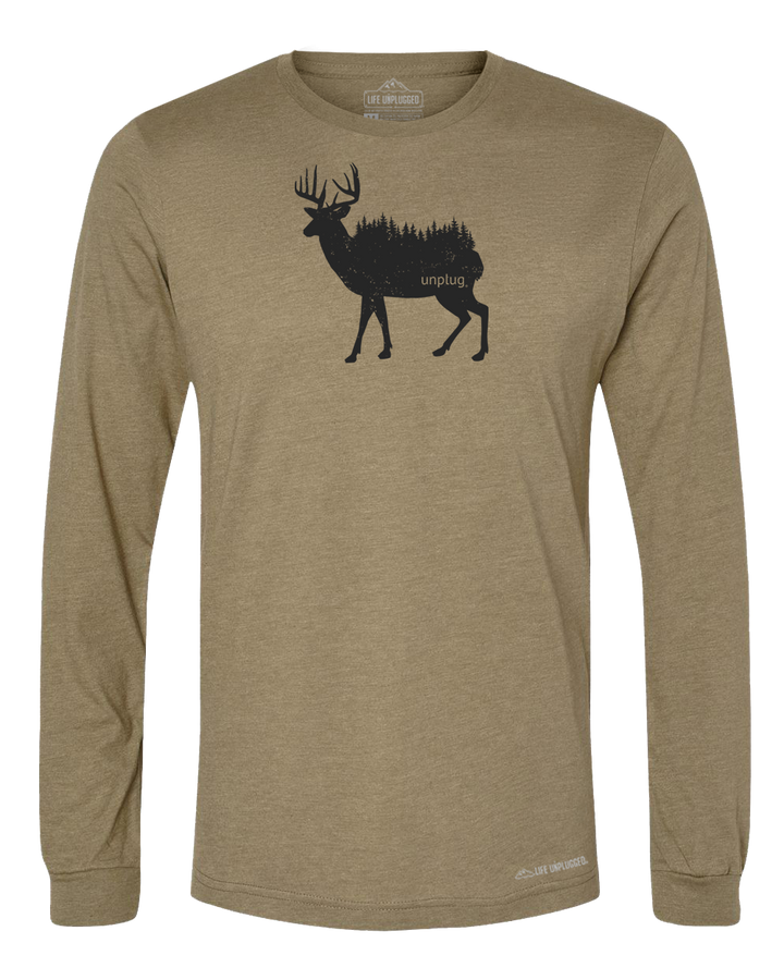 Deer In The Trees Premium Polyblend Long Sleeve T-Shirt