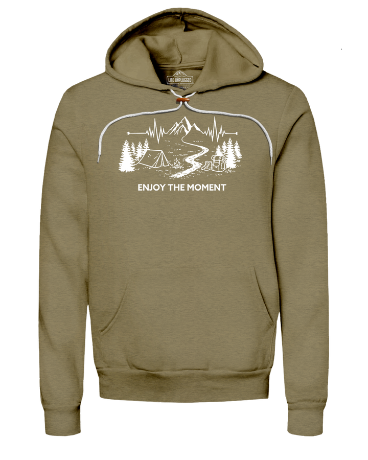 ENJOY THE MOMENT (MOUNTAIN SCENE) Super Soft Hoodie