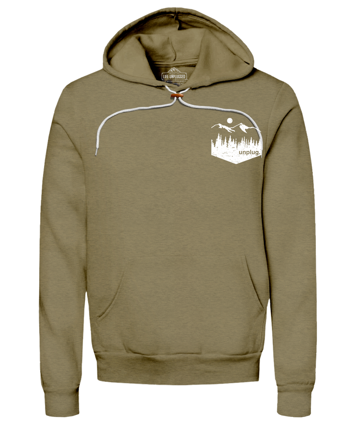 Unplug Mountain Left Chest Pocket Super Soft Hoodie