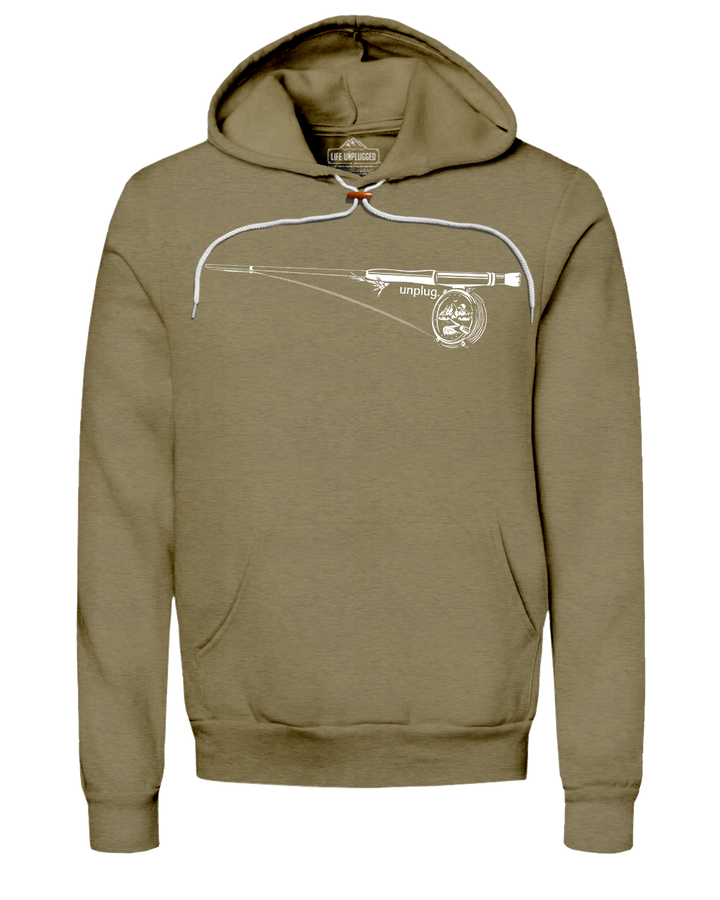 Fly Fishing Mountain Scene Super Soft Hoodie