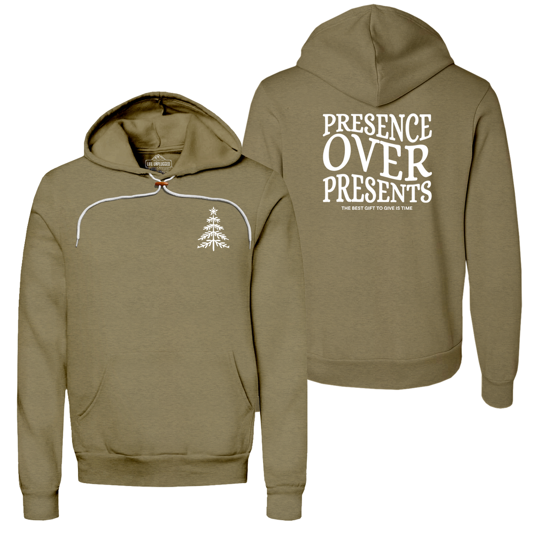 Presence Over Presents Super Soft Hoodie