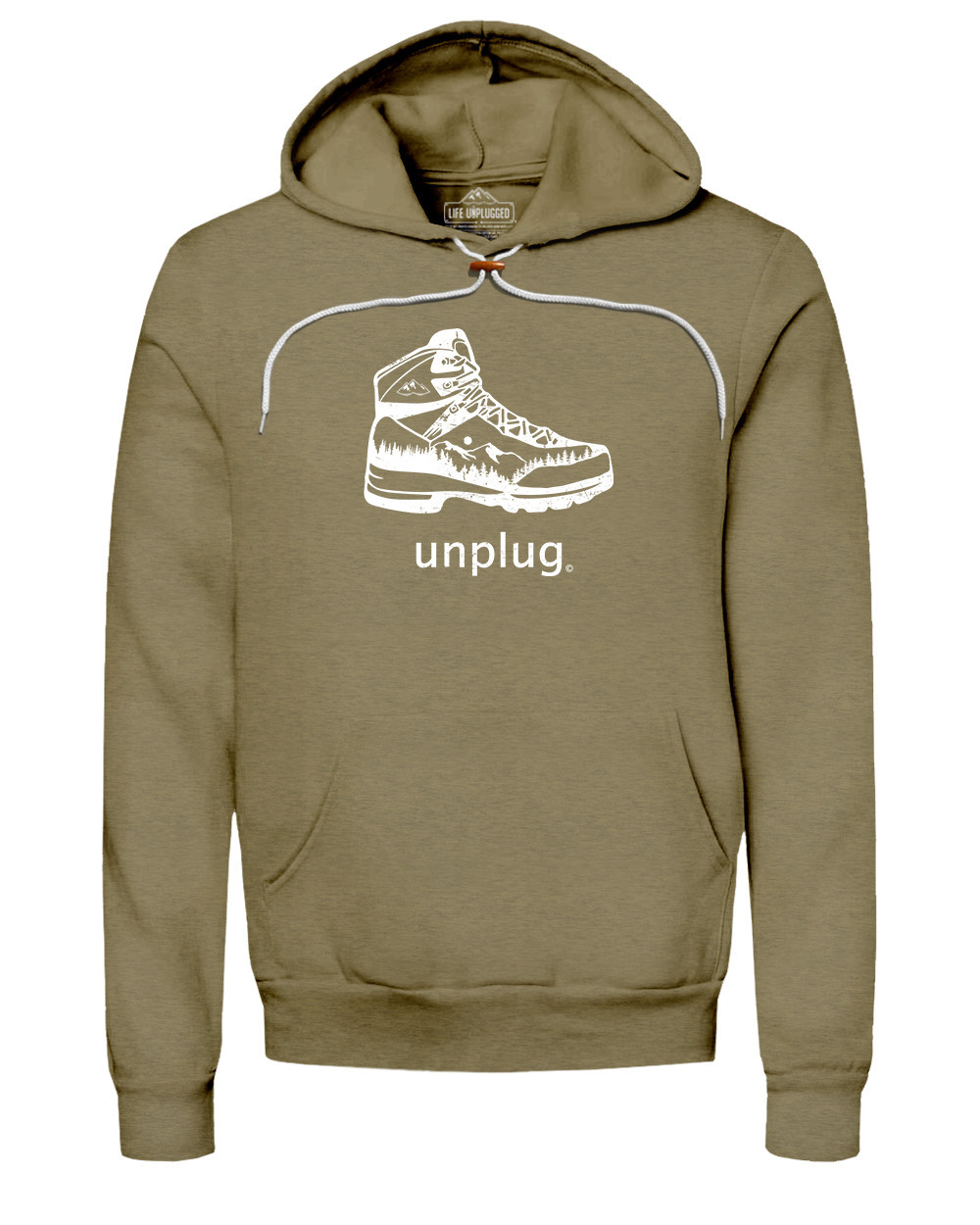 Hiking Boot Mountain Scene Super Soft Hoodie