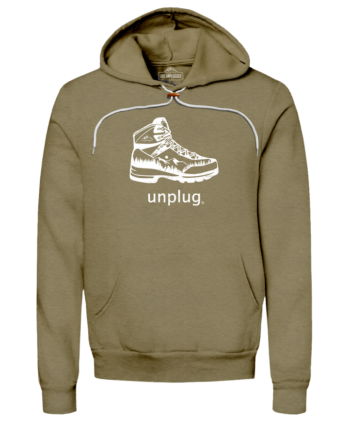Hiking Boot Mountain Scene Super Soft Hoodie