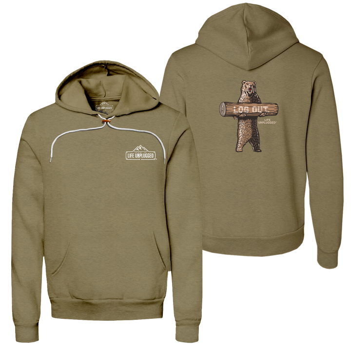 LOG OUT BEAR Super Soft Hoodie