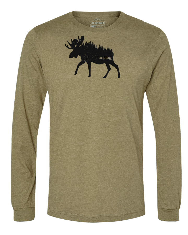 Moose In The Trees Long Sleeve T-Shirt