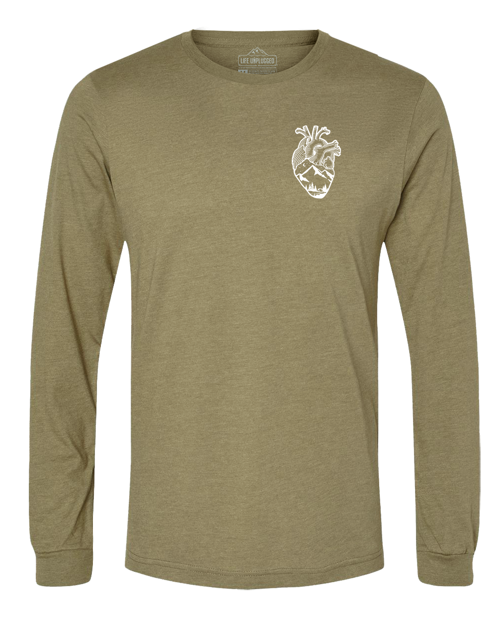 Anatomical Heart (Left Chest) Long Sleeve T-Shirt