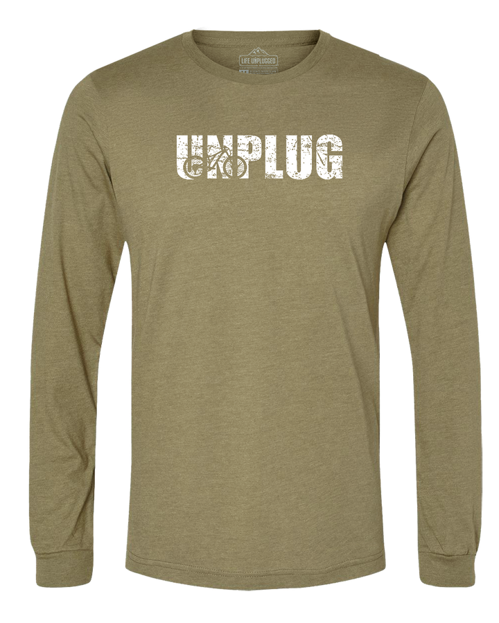 Unplug Mountain Bike Silhouette Long Sleeve T-Shirt