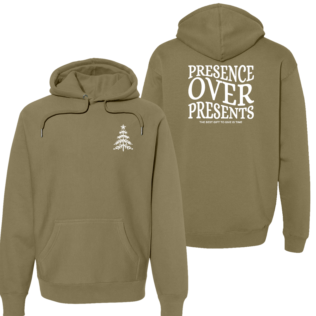 PRESENCE OVER PRESENTS Super Heavyweight Hoodie
