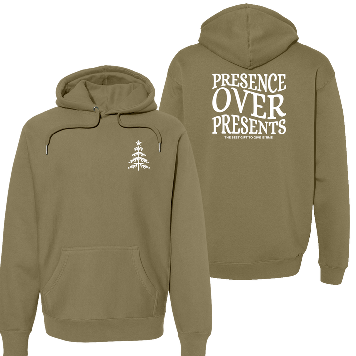 PRESENCE OVER PRESENTS Super Heavyweight Hoodie