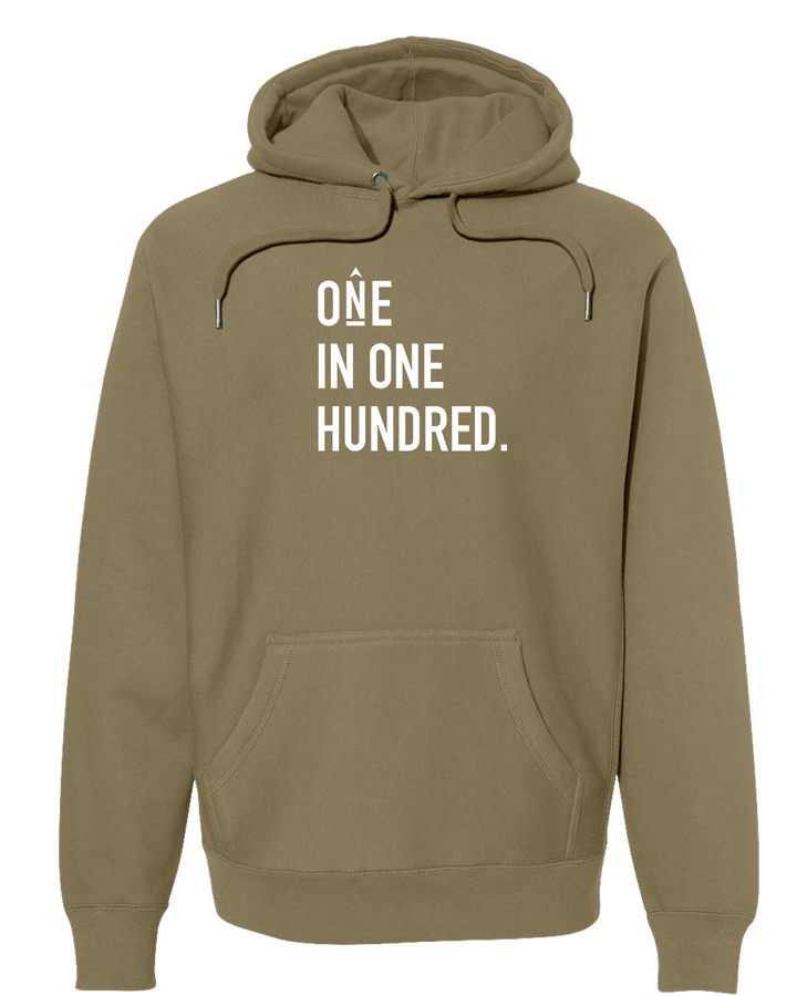 ONE IN ONE HUNDRED STACKED Super Heavyweight Hoodie