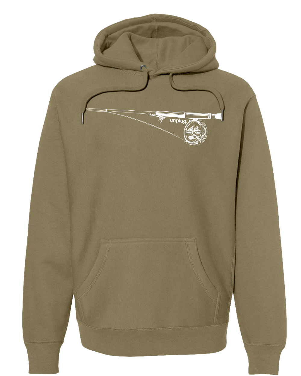 FLY FISHING MOUNTAIN SCENE Super Heavyweight Hoodie