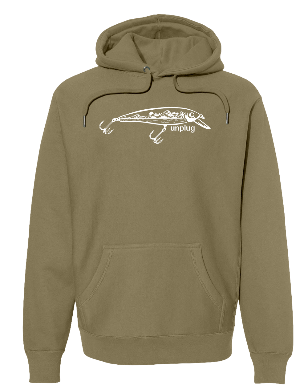 FISHING LURE MOUNTAIN SCENE Super Heavyweight Hoodie