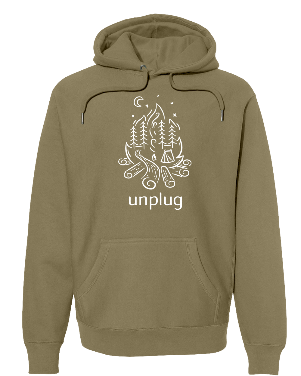 CAMPFIRE CAMPING SCENE Super Heavyweight Hoodie