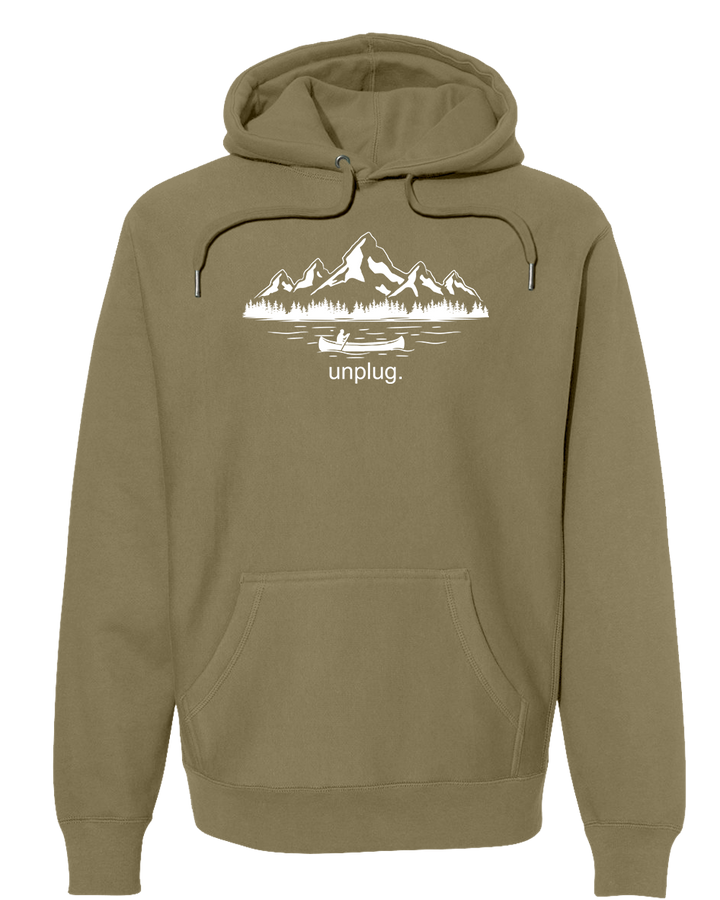 CANOEING IN THE MOUNTAINS Super Heavyweight Hoodie