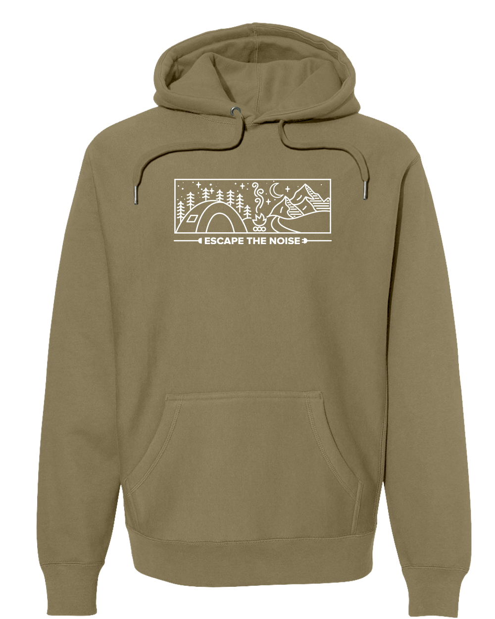 ESCAPE THE NOISE CAMPING SCENE Super Heavyweight Hoodie