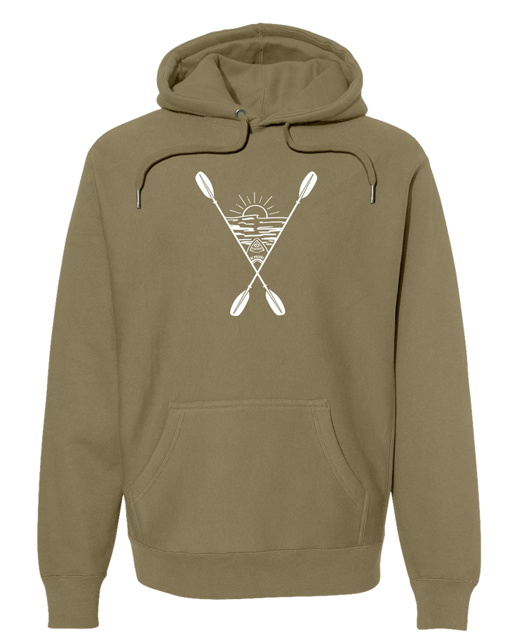 KAYAKING INTO THE SUNSET Super Heavyweight Hoodie