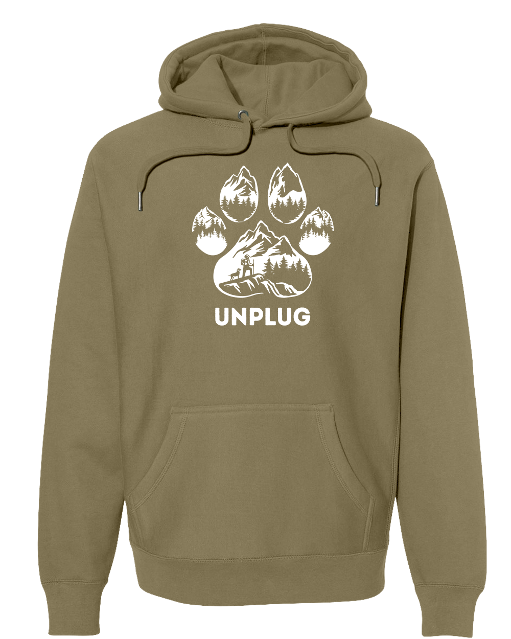 PAW PRINT MOUNTAIN SCENE Super Heavyweight Hoodie