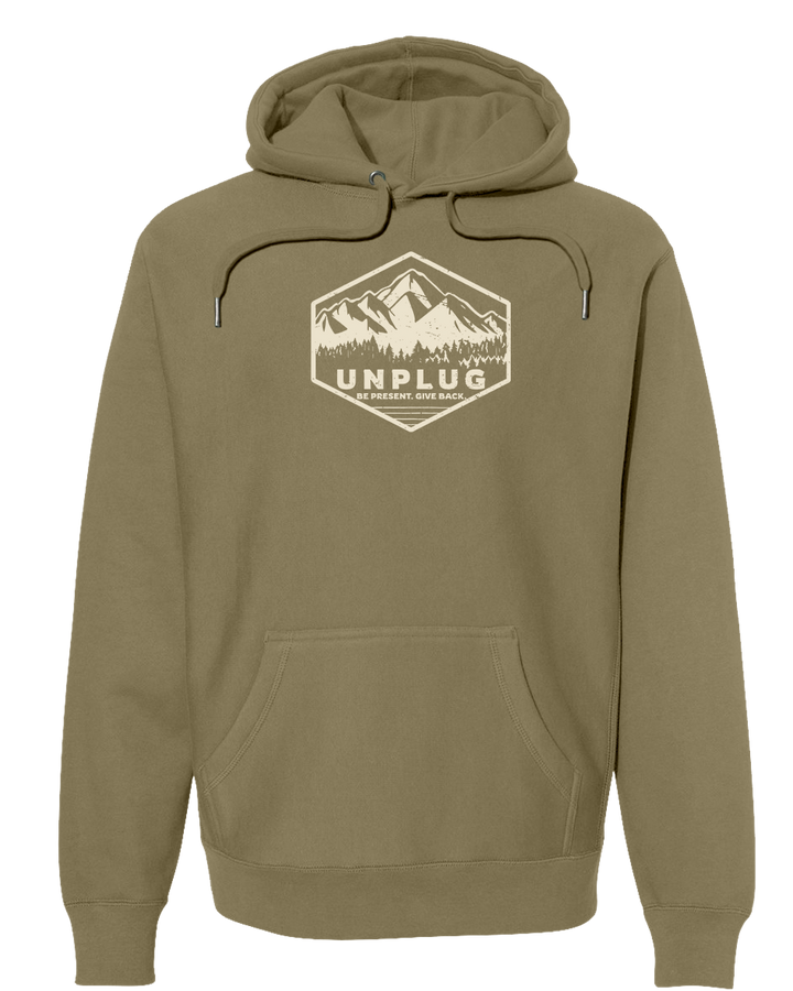 UNPLUG MOUNTAIN BADGE Super Heavyweight Hoodie