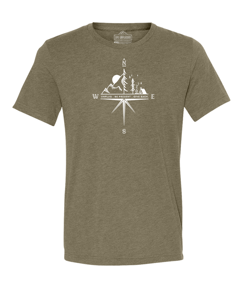 Compass Mountain Scene Triblend T-Shirt
