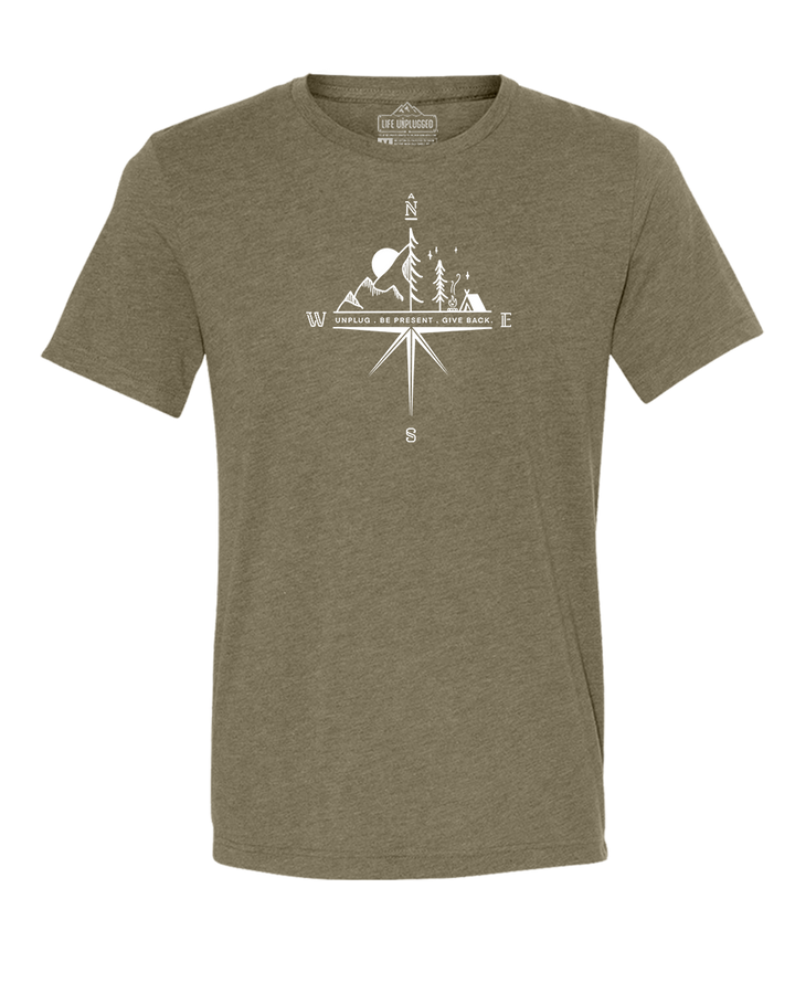 Compass Mountain Scene Triblend T-Shirt