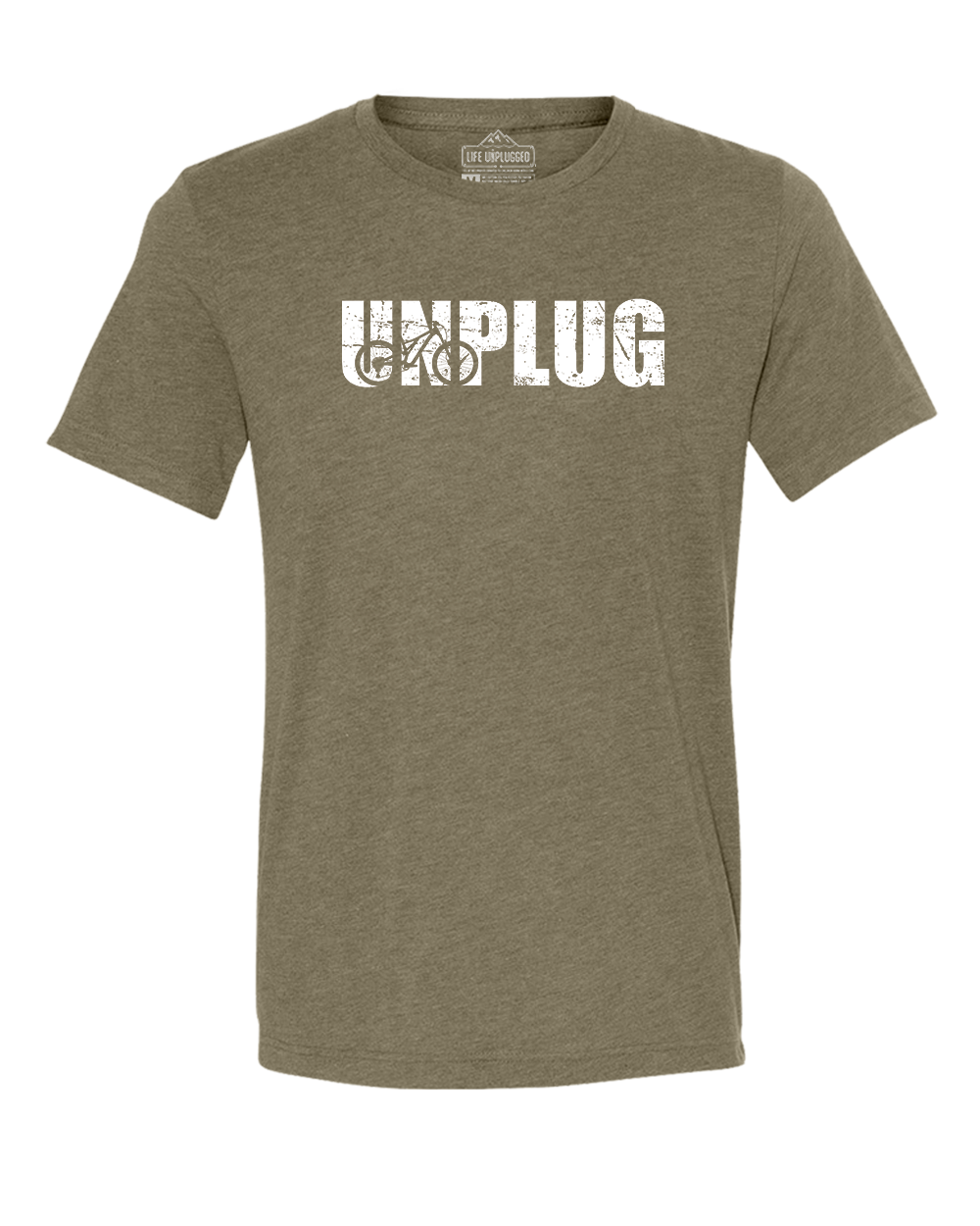 Unplug Mountain Bike Silhouette Triblend T-Shirt