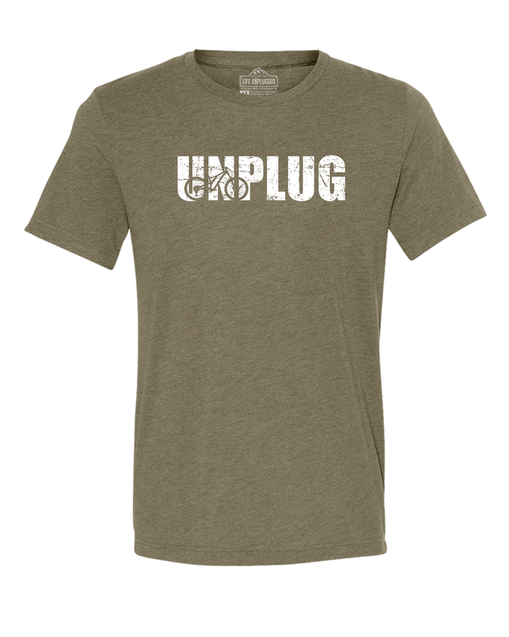 Unplug Mountain Bike Silhouette Triblend T-Shirt