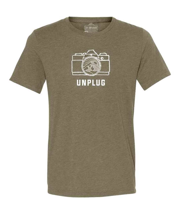 Camera Mountain Lens Triblend T-Shirt