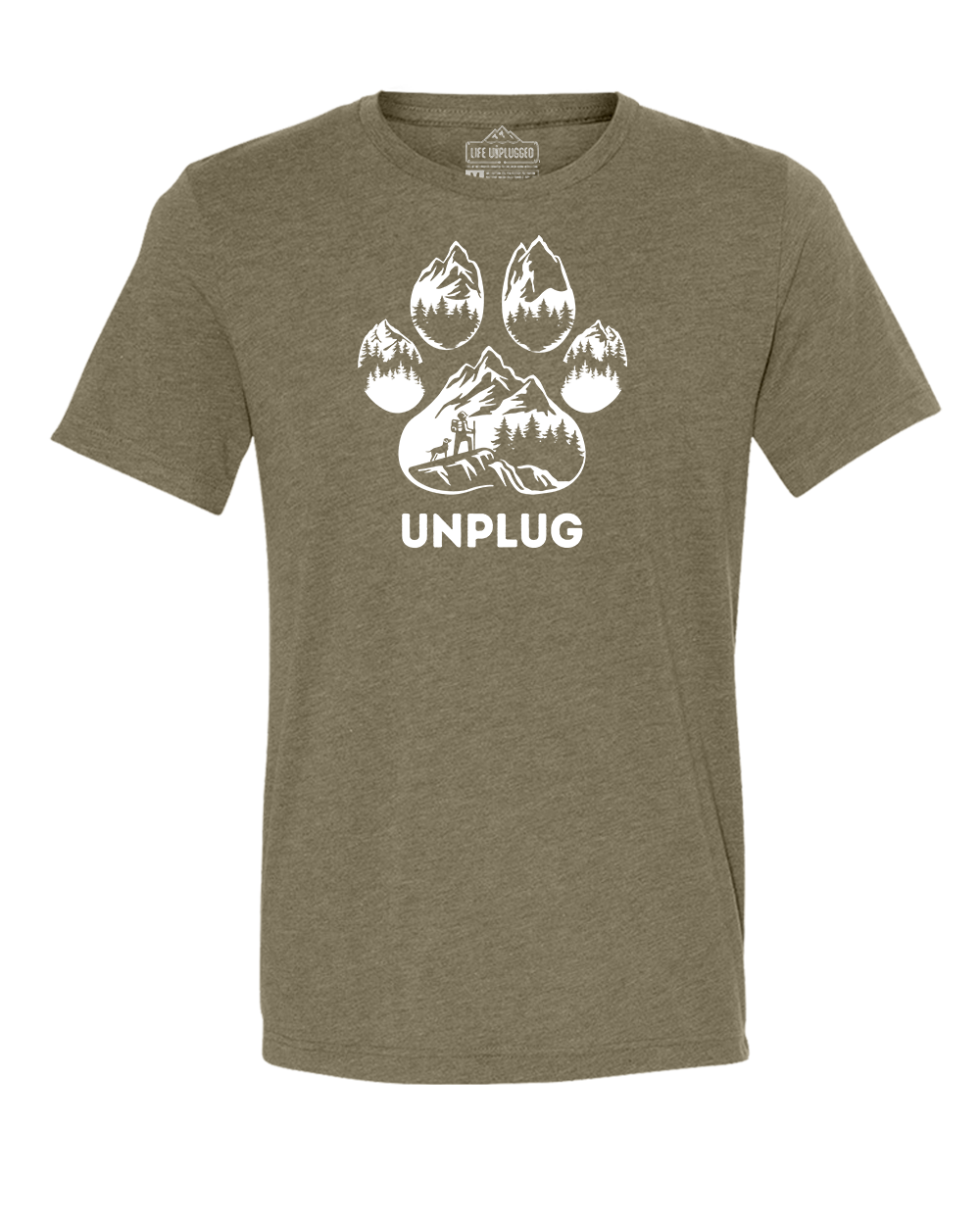 Paw Print Mountain Scene Triblend T-Shirt