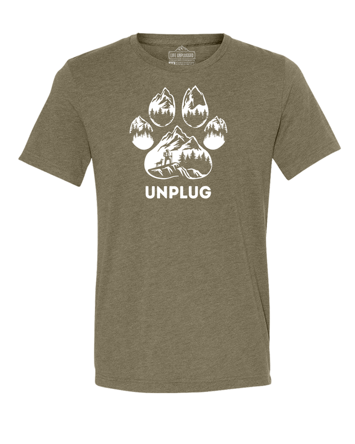 Paw Print Mountain Scene Triblend T-Shirt