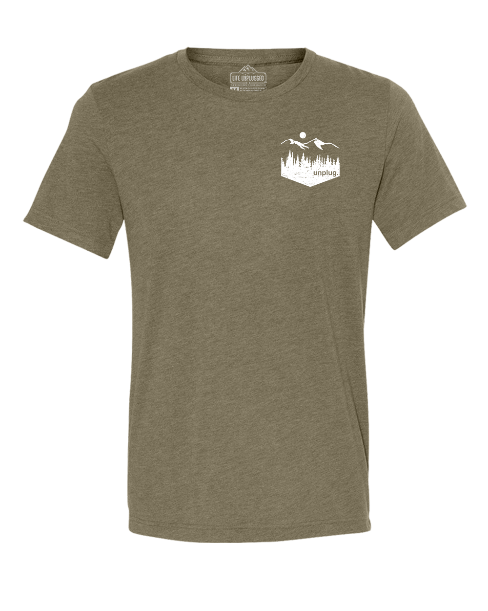 Unplug Mountain Left Chest Pocket Triblend T-Shirt
