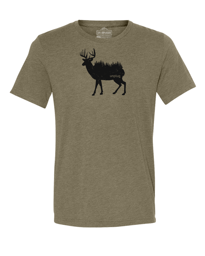 Deer In The Trees Triblend T-Shirt