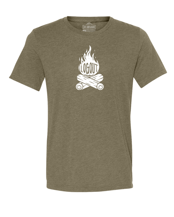 Log Out Campfire Triblend T-Shirt