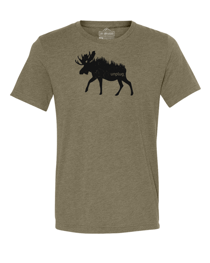Moose In The Trees Triblend T-Shirt