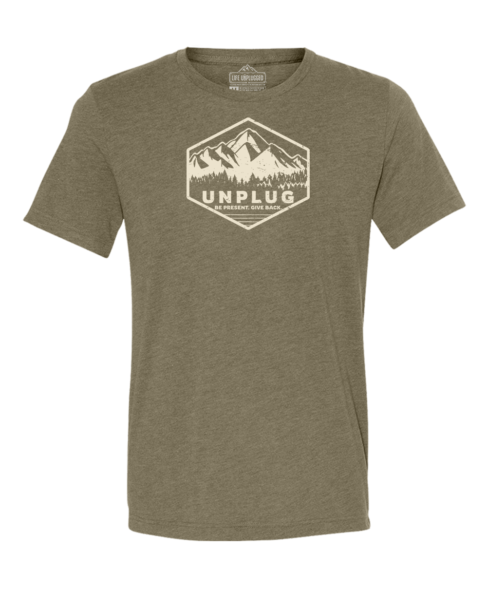 Unplug Mountain Badge Triblend T-Shirt
