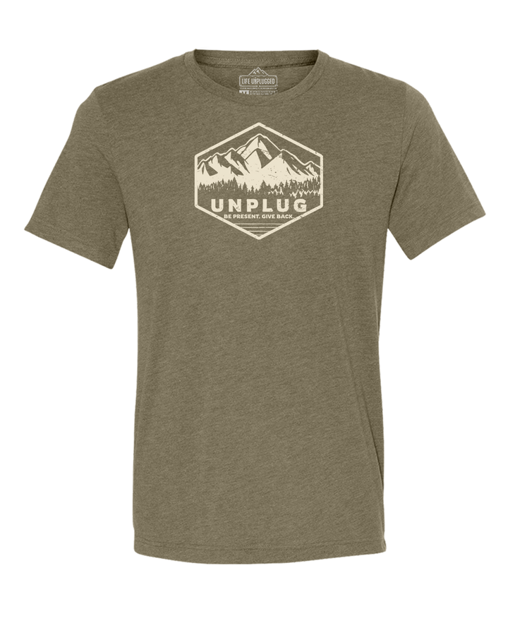 Unplug Mountain Badge Triblend T-Shirt
