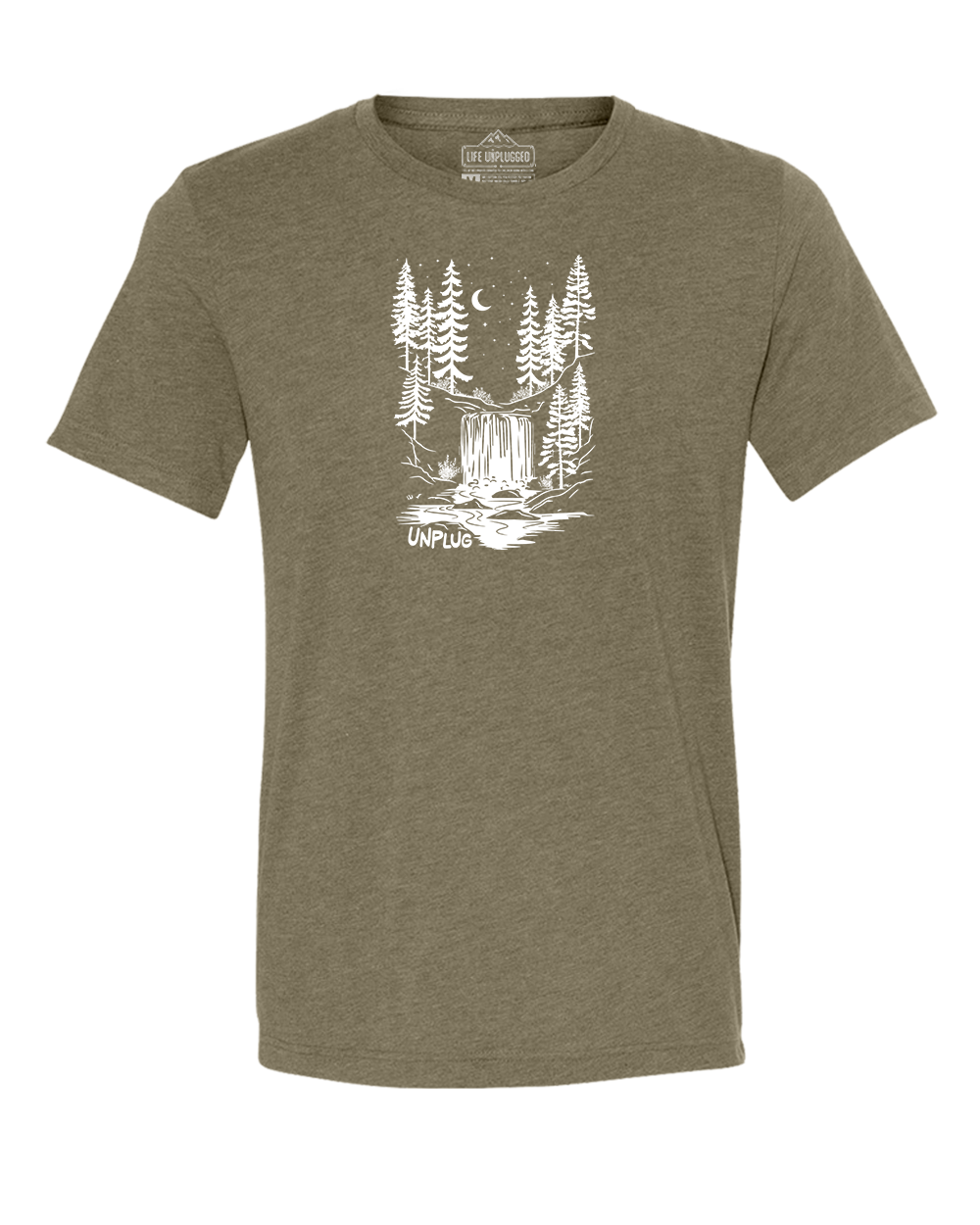 WATERFALL UNDER THE STARS Triblend T-Shirt
