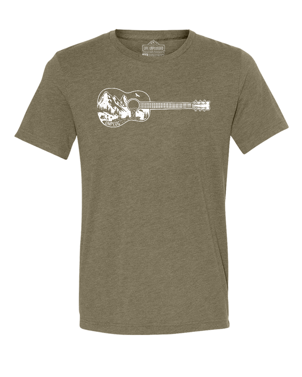 Guitar Mountain Scene Triblend T-Shirt