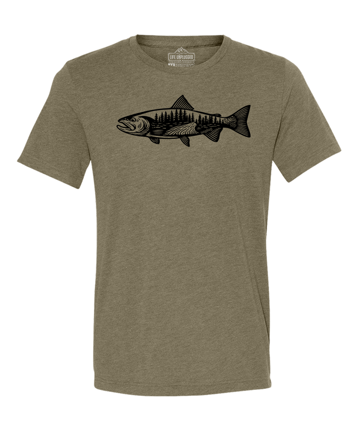 WOODLAND TROUT Triblend T-Shirt
