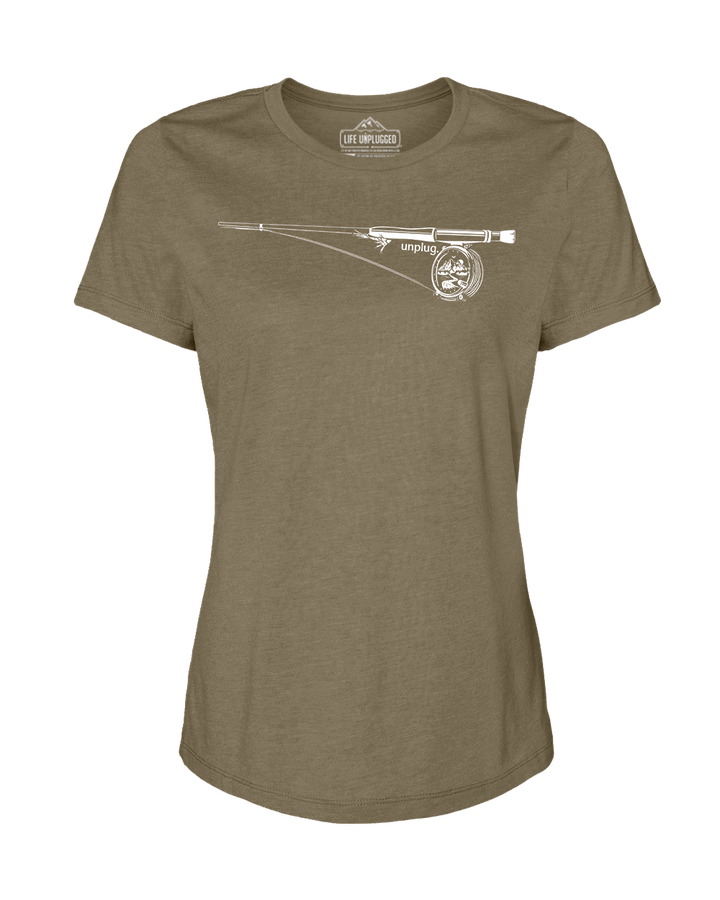 Fly Fishing Mountain Scene Women's T-Shirt