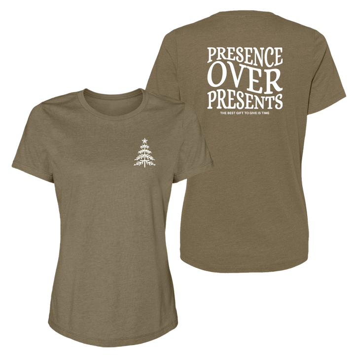 Presence Over Presents  Women's T-Shirt