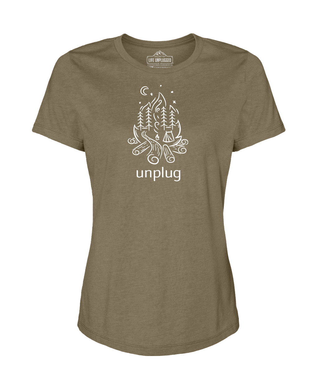 Campfire Camping Scene Women's T-Shirt