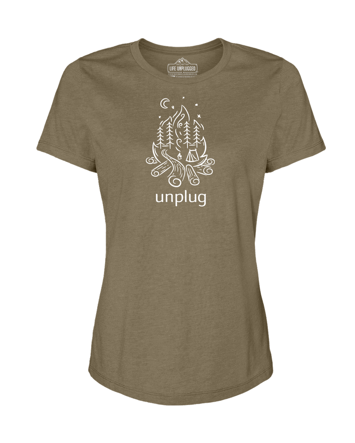 Campfire Camping Scene Women's T-Shirt