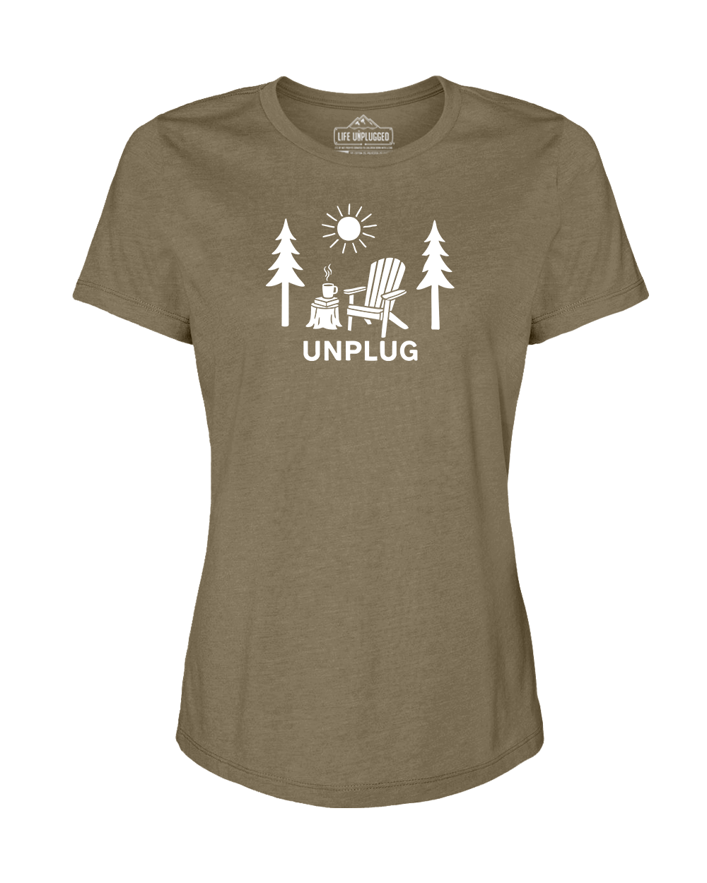 READING IN THE WOODS Women's T-Shirt