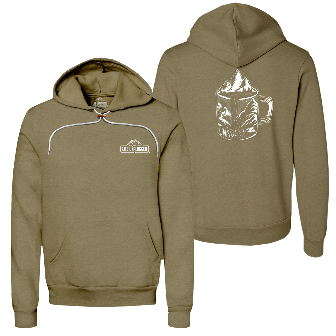 Coffee Mountain Scene Super Soft Hoodie