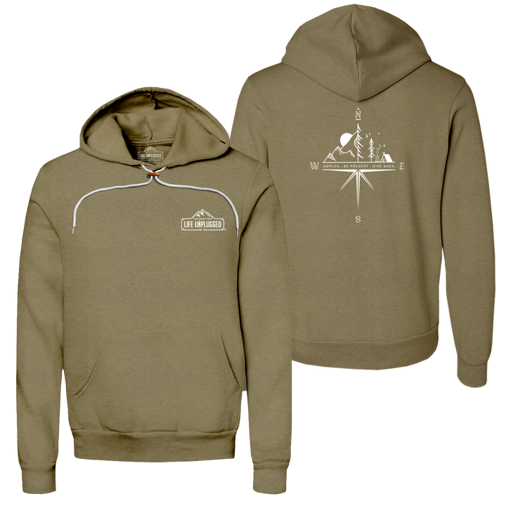 Compass Mountain Scene Super Soft Hoodie
