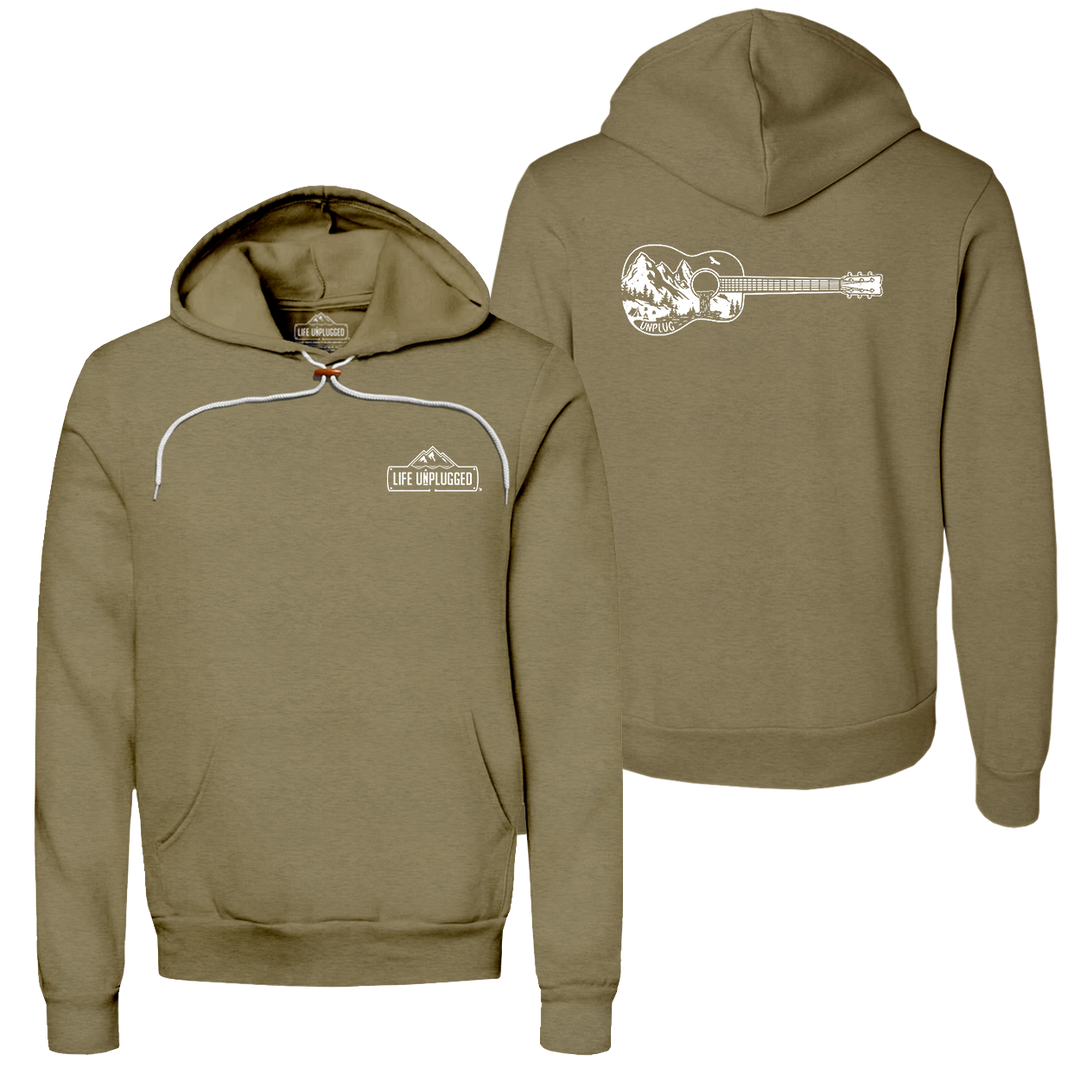 Guitar Mountain Scene Super Soft Hoodie