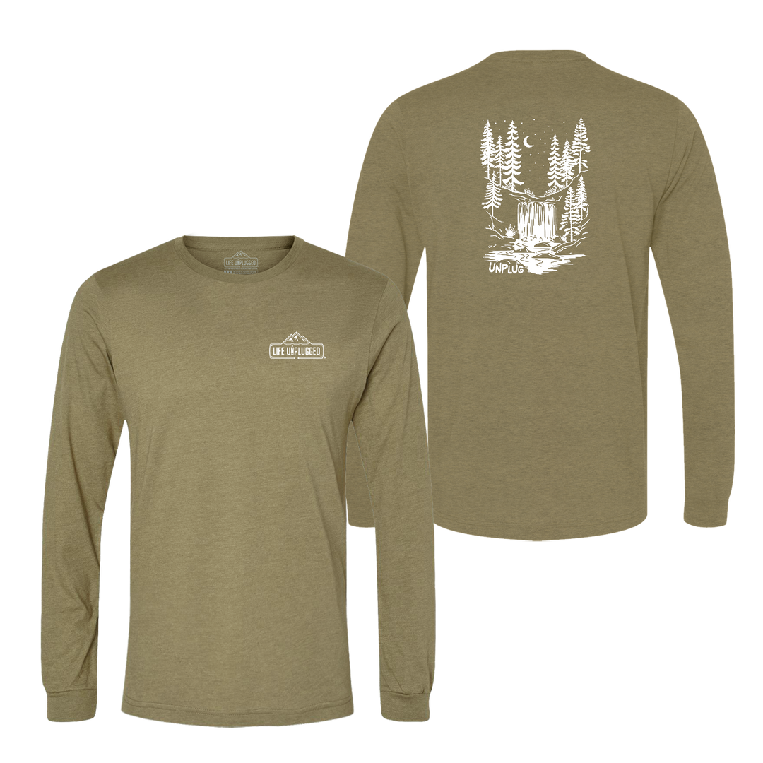 WATERFALL UNDER THE STARS Long Sleeve T-Shirt