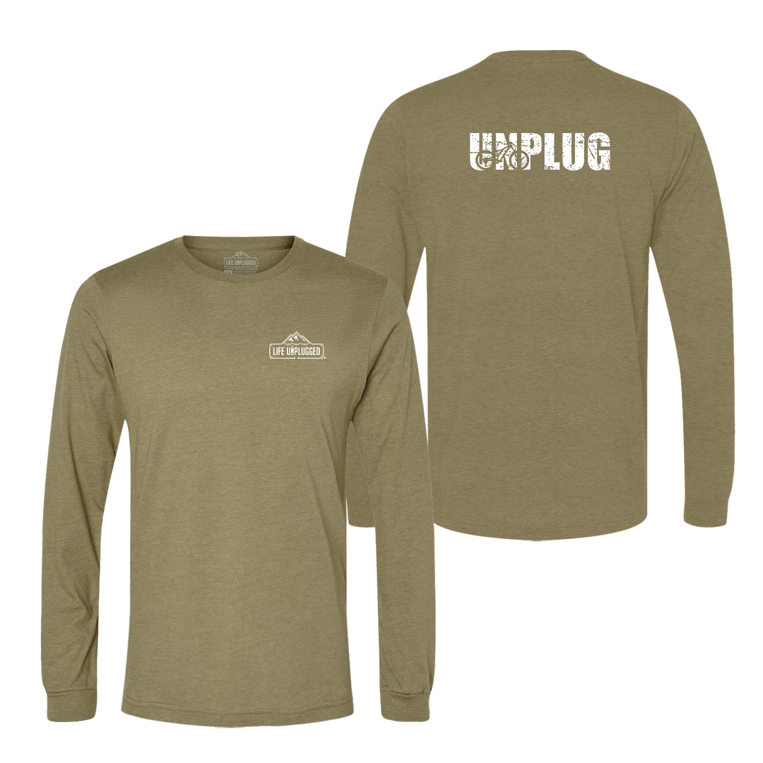 Unplug Mountain Bike Silhouette Long Sleeve T-Shirt