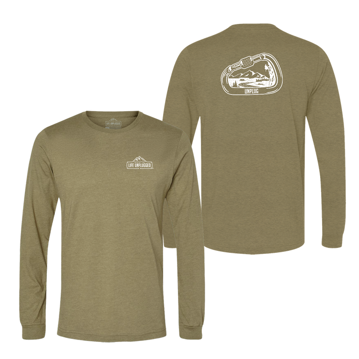 Rock Climbing Mountain Scene Long Sleeve T-Shirt